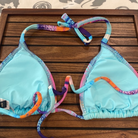 Multi colored beaded bikini top and bottom - Picture 5 of 5